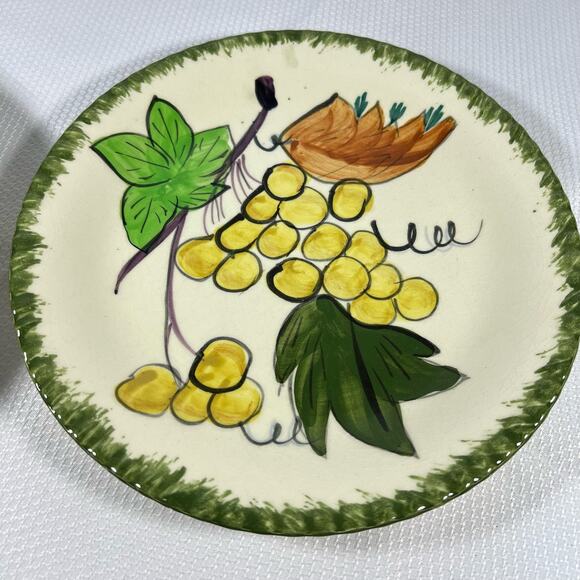 5 Peasant Village Southern Potteries Underglaze Fruit Dinner Plates Italy - Picture 3 of 16